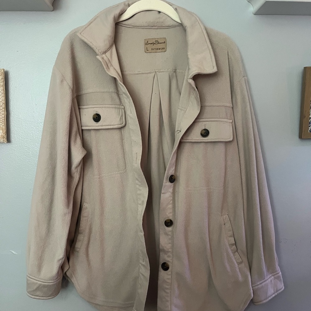 Sandy River Beige Button-Up Jacket